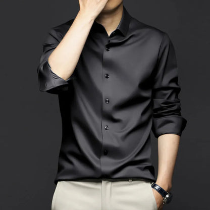 Herren Seidenhemd Elegantes Vielseitiges Sommerhemd - BerlinGlamour