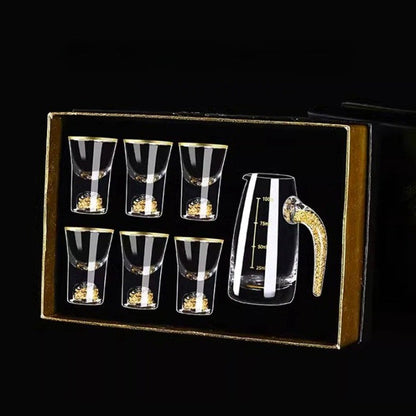 Luxus Trinkglas-Set Gold Handgefertigt Elegantes Design