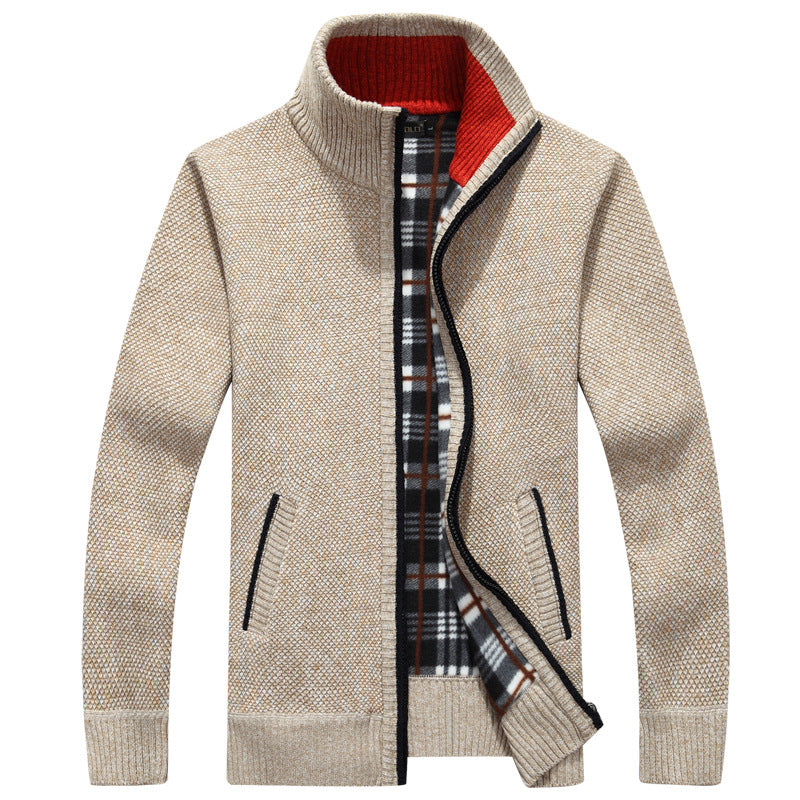 Herren Strickjacke Full-Zip Modern Schwarz - BerlinGlamour
