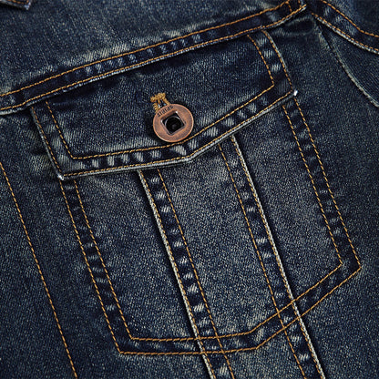 Herren Jeansjacke Modern Klassisch mit Taschen