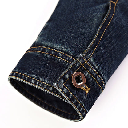 Herren Jeansjacke Modern Klassisch mit Taschen