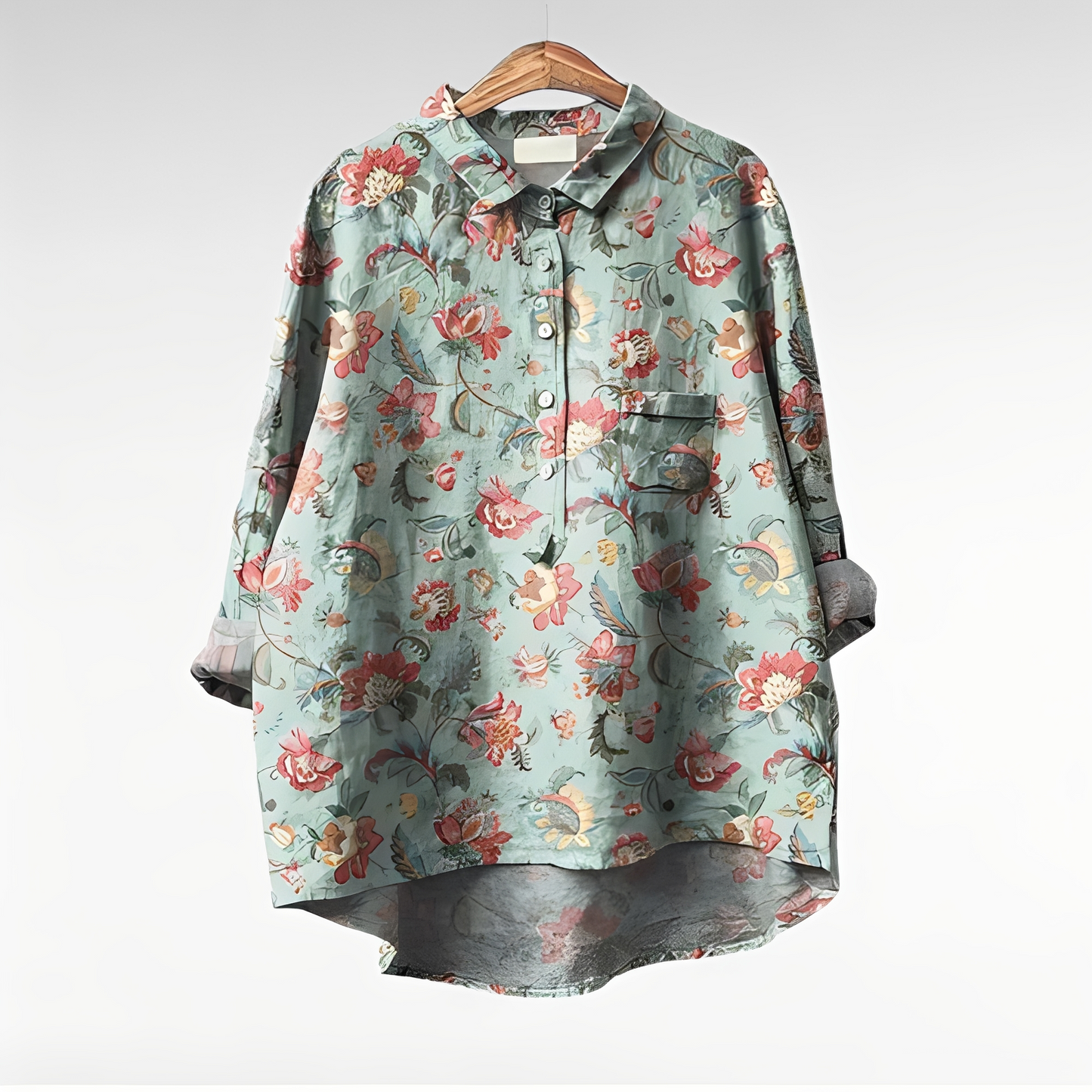Damenbluse Blumenmuster Elegante Bluse Frauen