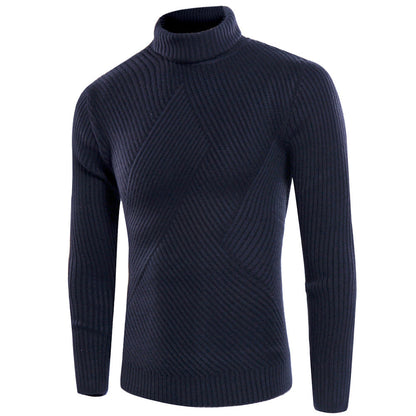 Herren Rollkragenpullover Strukturiert Modern Stilvoll