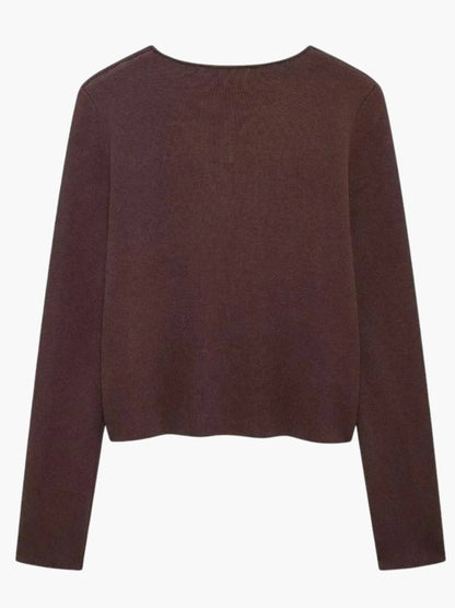 Strick-Cardigan Doppelreihig Damen Warm