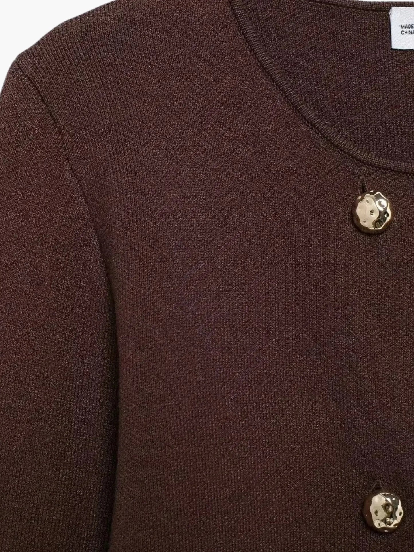Strick-Cardigan Doppelreihig Damen Warm