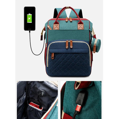 Praktischer 2in1 Babyrucksack mit Wickelbett