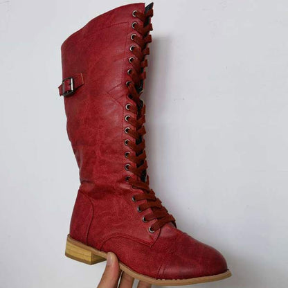 Damenschuhe Knöchelstiefel Leder Schnürstiefel Orthopädisch