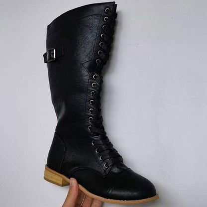Damenschuhe Knöchelstiefel Leder Schnürstiefel Orthopädisch