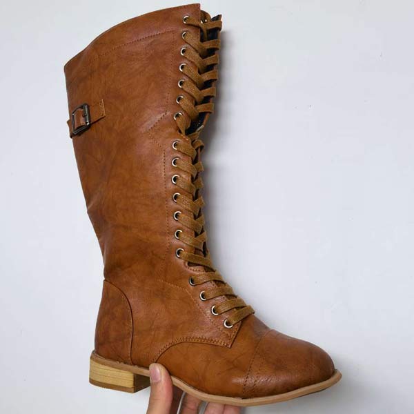 Damenschuhe Knöchelstiefel Leder Schnürstiefel Orthopädisch