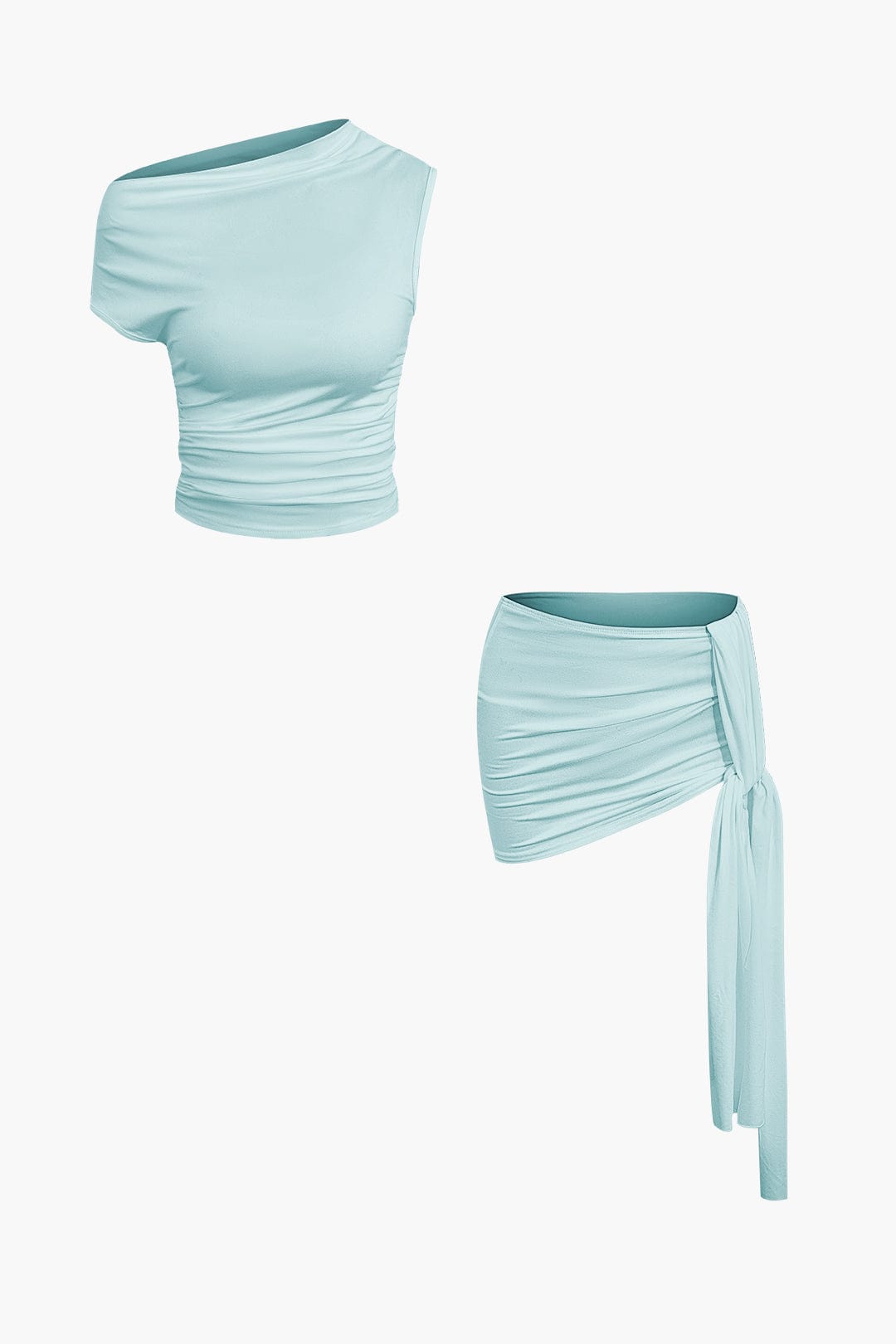 Elegantes One-Shoulder-Top mit Minirock Damen