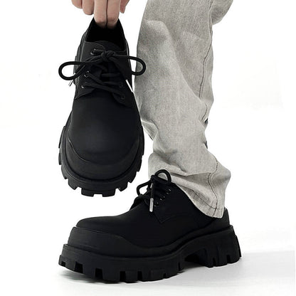 Lederschuhe Damen Stiefel Dicke Sohle Modern