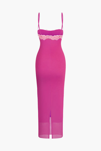 Midi-Robe mit Camisole-Oberteil