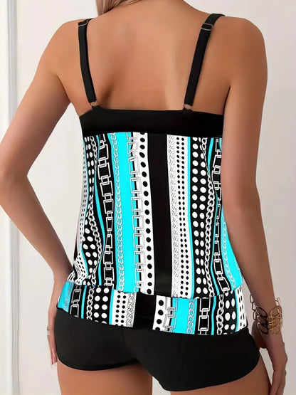 Badeanzug Tankini Gestreift Damen - BerlinGlamour