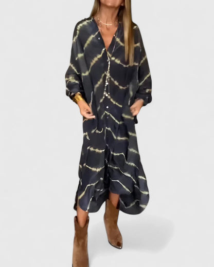 Damen Batikkleid Sommer Bluse Style