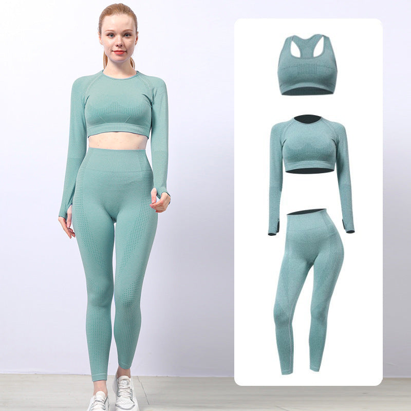 Yogahosen-Set Damen Schnelltrocknend Eng Anliegend