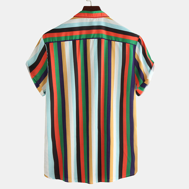 Herren Hemd Streifen Vintage Look Klassisch