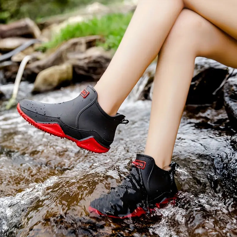 Wasserdichte Gummistiefel Damen Grün Schuhe