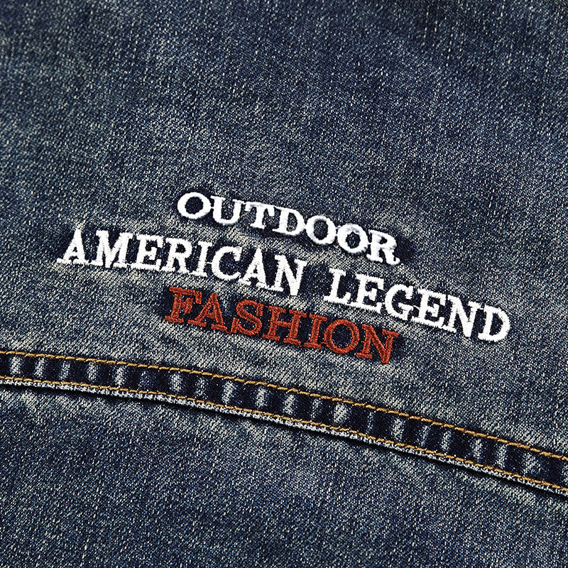 Herren Jeansjacke Moderne Funktionsjacke Mit Taschen
