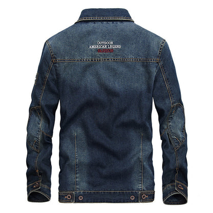 Herren Jeansjacke Moderne Funktionsjacke Mit Taschen