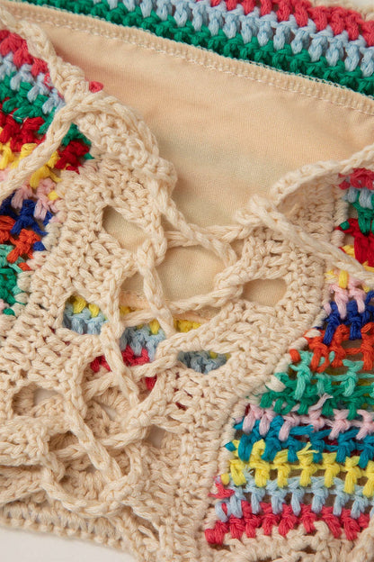 Boho Zweiteiler mit Bustier und Shorts Sommer
