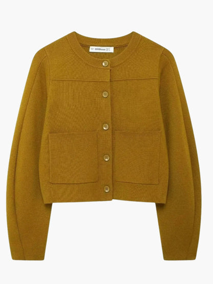 Kurzcardigan Strick Pullover Damen Modern - BerlinGlamour