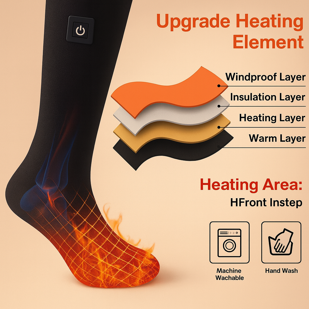 Warme Wintersocken Elektrische Heizsocken Kaltwetter