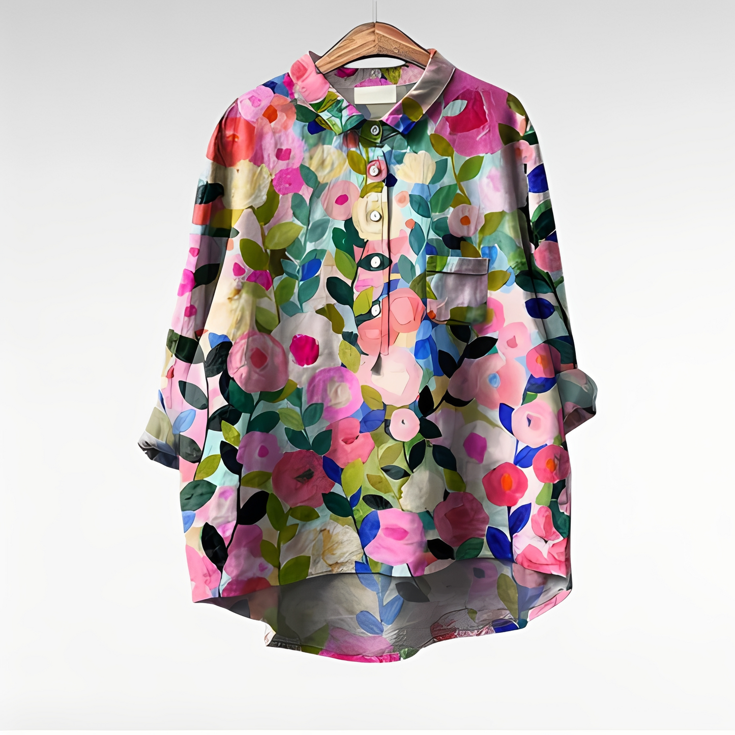 Damenbluse Blumenmuster Elegante Bluse Frauen