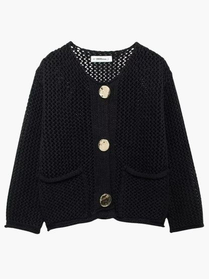 Grobstrick Strickjacke Frauen Oversized