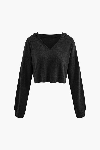 Lässiges Zweiteiler Set Hoodie Midi Kleid Damen