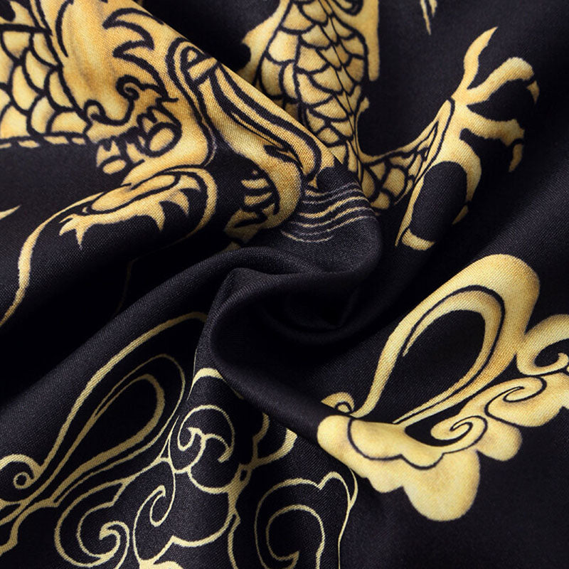 Herren Kurzarm Hemd Drachen Design Cool