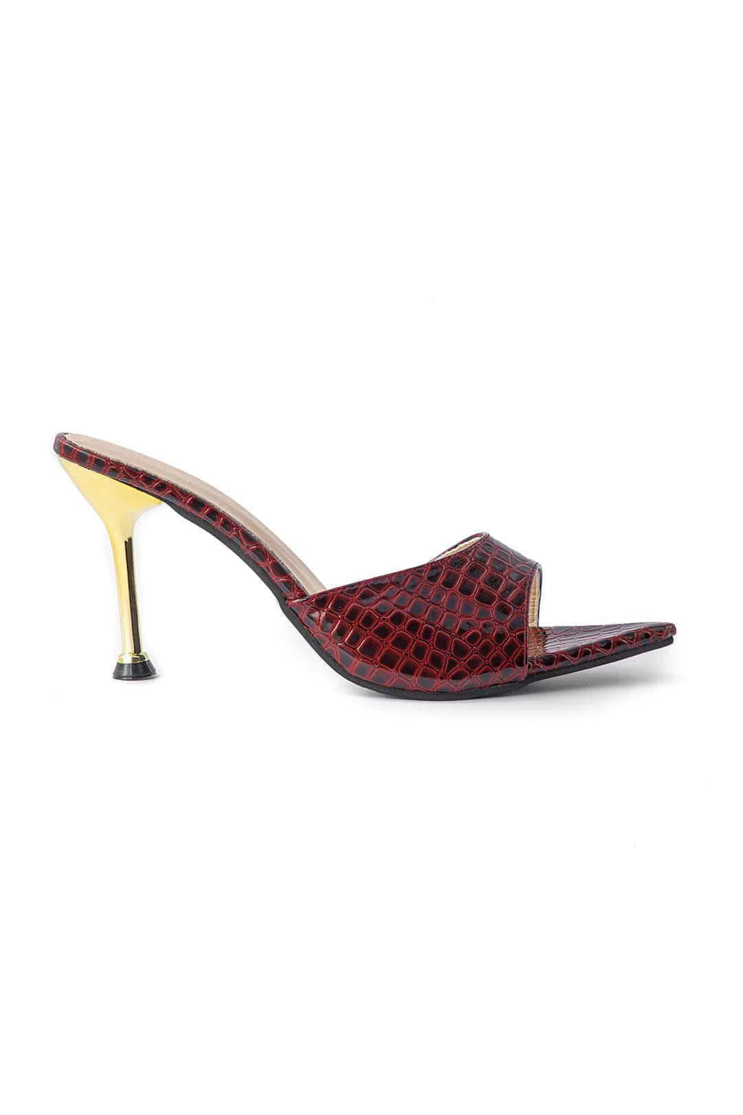 Schwarze Luxus Mule High Heels Elegant