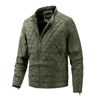 Herren Winterjacke Warm Isoliert Schwarz