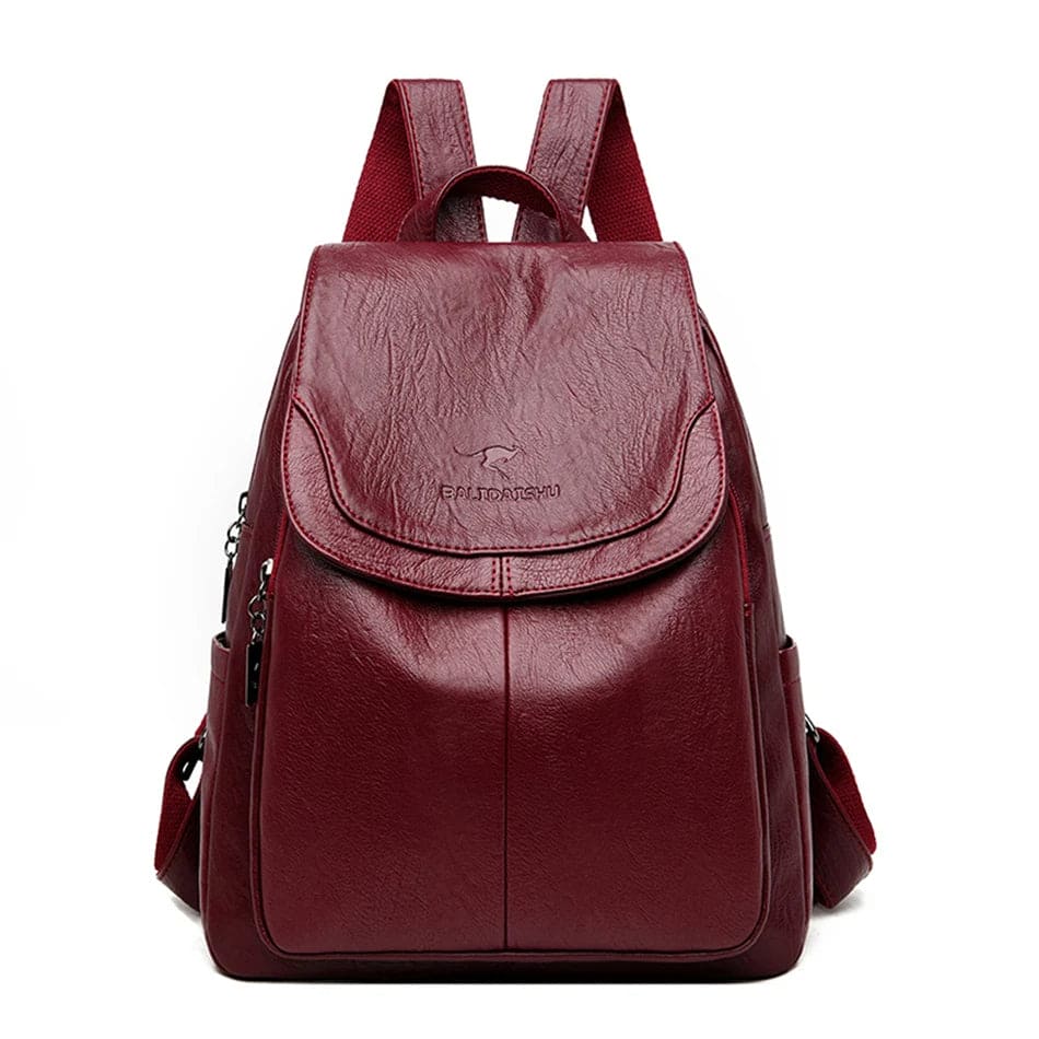 Leder Rucksack Frauen Stylisch mit Diebstahlschutz