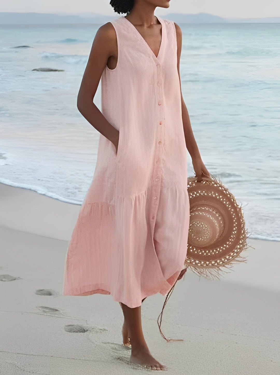 Lässiges Damenkleid Locker Sitzend Sommerkleid