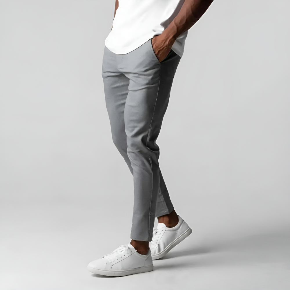 Herrenhosen Slim Fit Business Schwarz