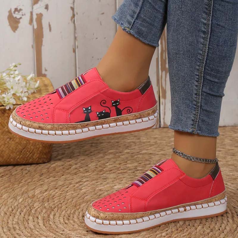 Katzenmuster Schuhe Lässig Trendy Sneaker