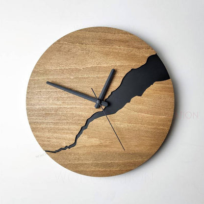 Elegante Holzwanduhr Zeitlos Modern Design