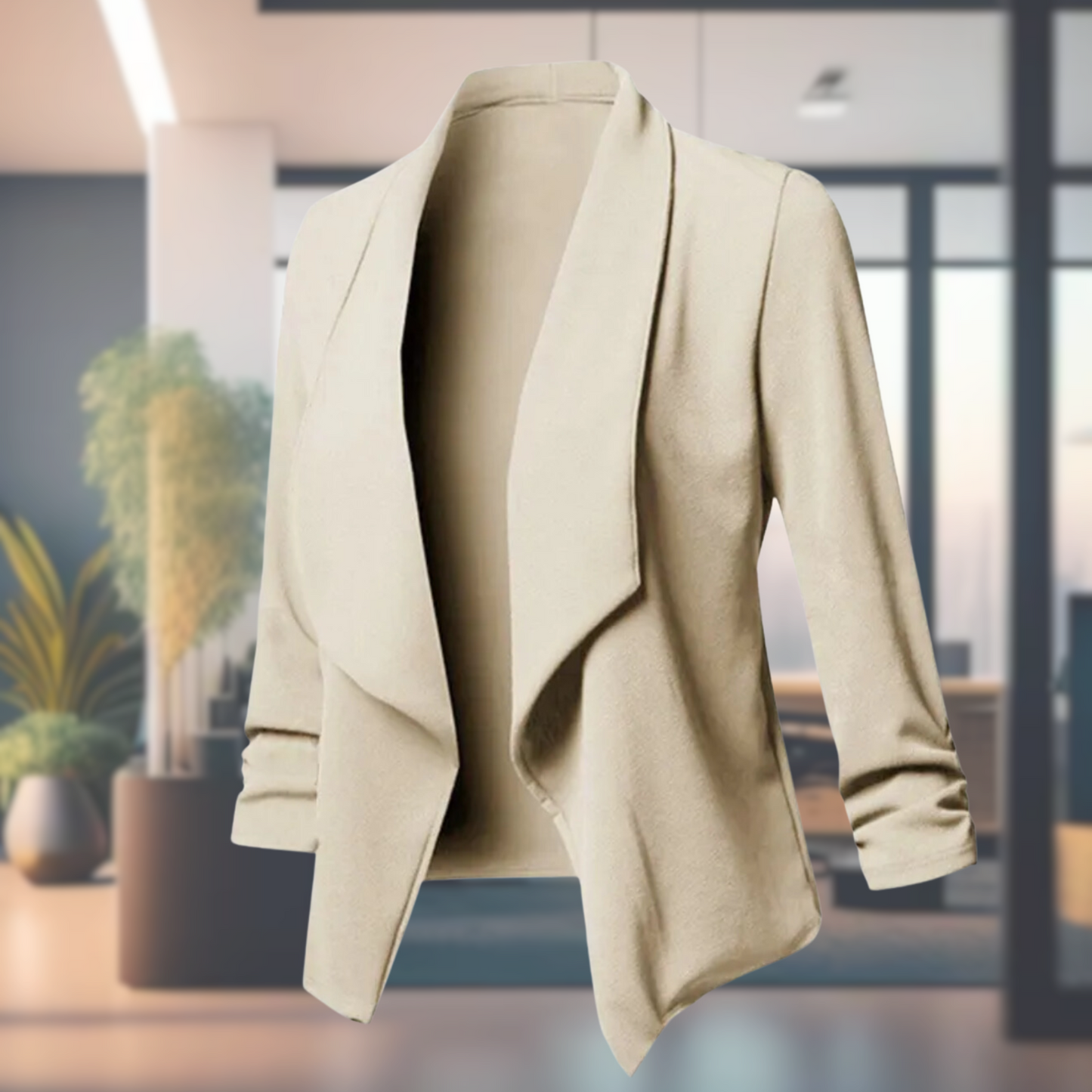 Damenblazer Langärmlig Elegante Businessjacke