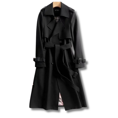 Damen Trenchcoat Klassisch mit Gürtel Winter