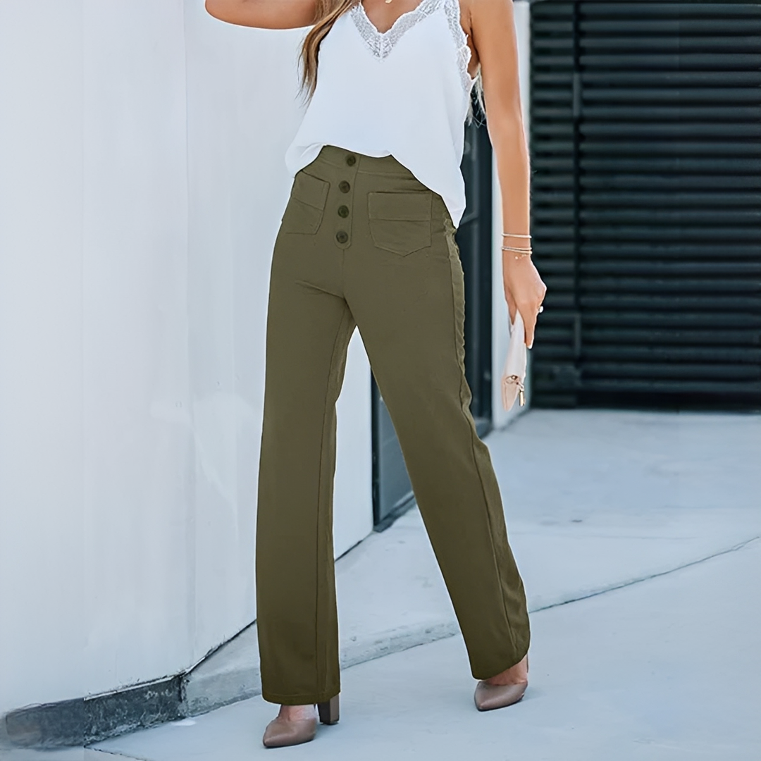 Damenhose Hochwertig Mit Hoher Bund Elegant