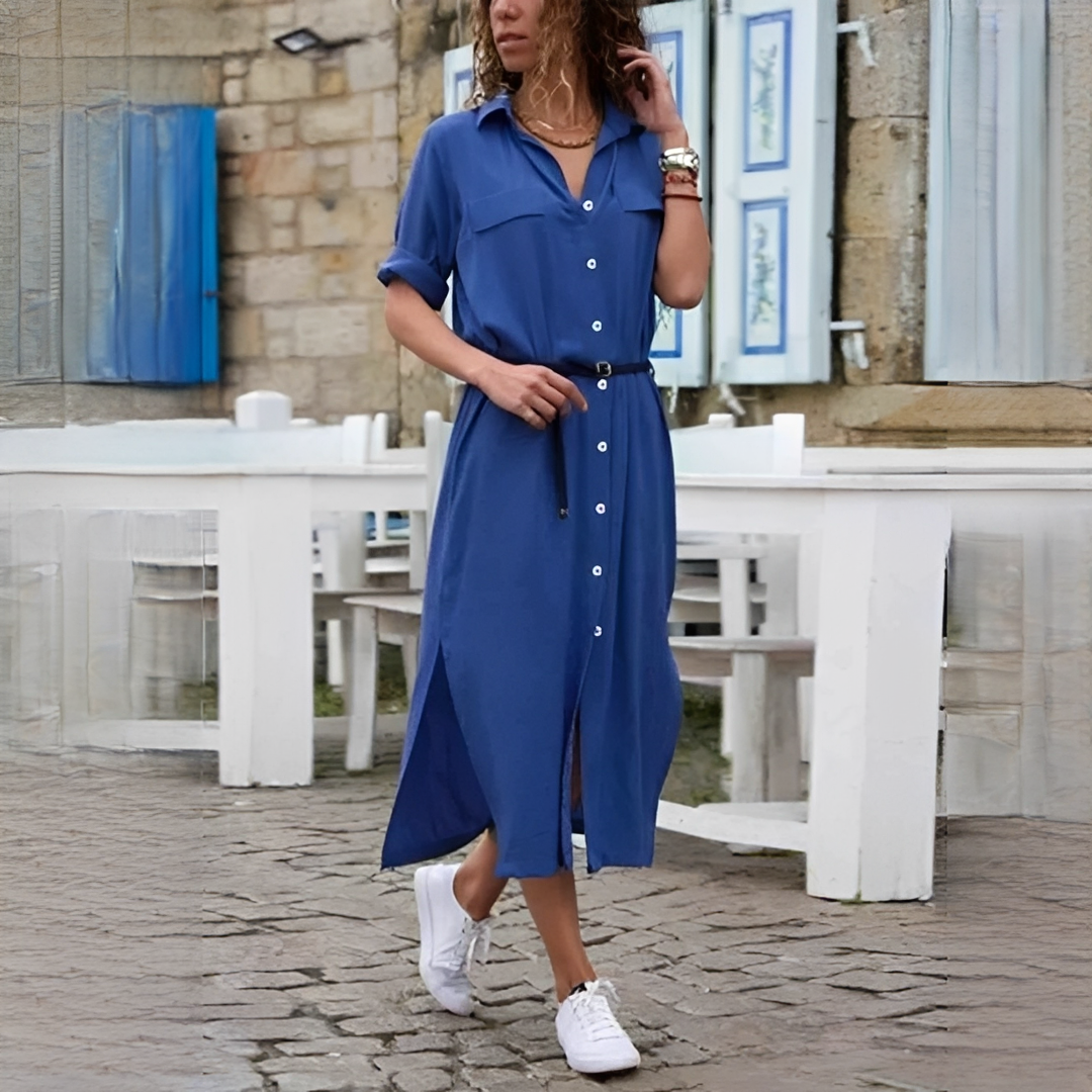Sommerkleid Damen Elegant Leicht Blumenmuster