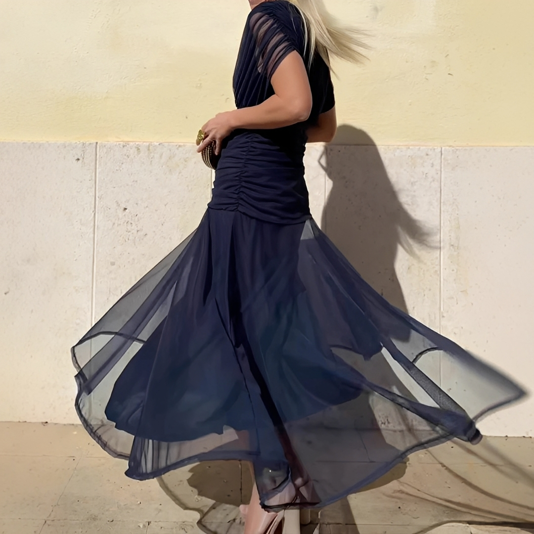Elegantes Blumenkleid Damen Sommerkleid
