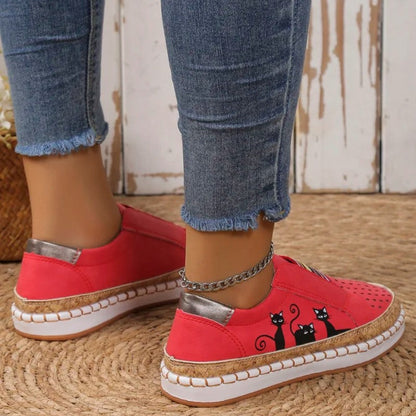 Katzenmuster Schuhe Lässig Trendy Sneaker
