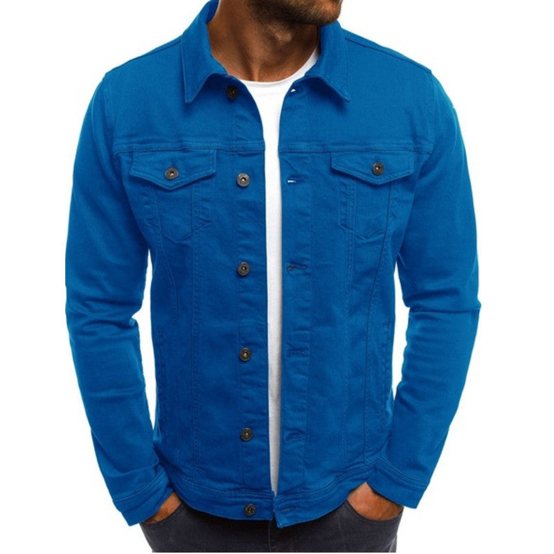 Herren Truckerjacke Overshirt mit Brusttaschen Modern