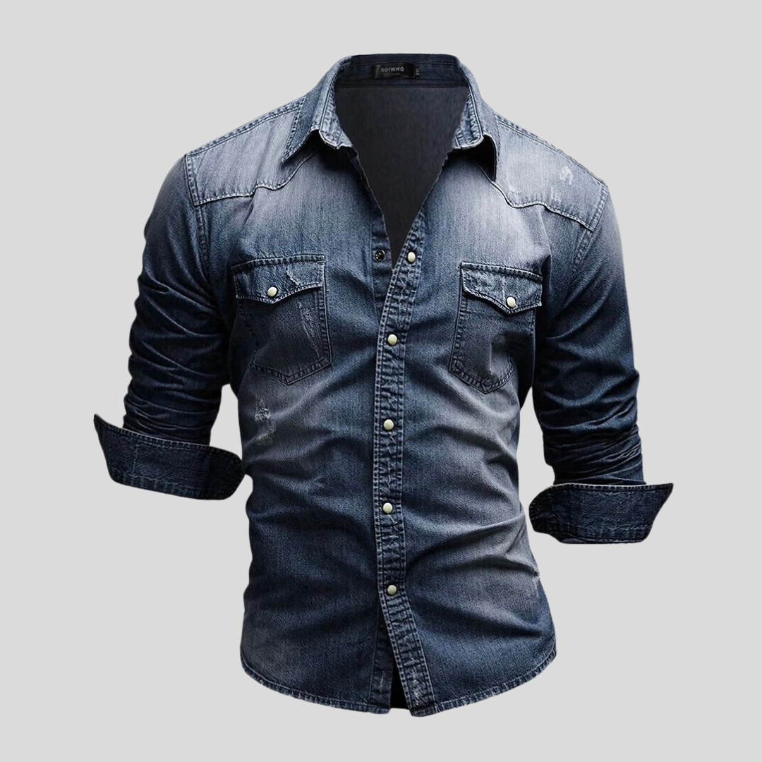 Herren Jeanshemd Slim Fit Modern