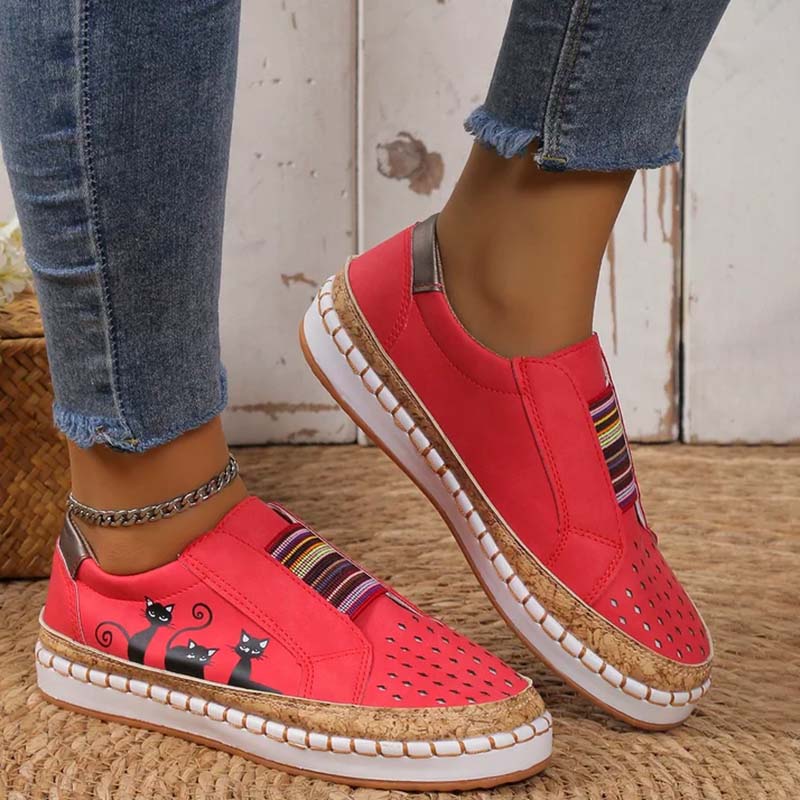 Katzenmuster Schuhe Lässig Trendy Sneaker