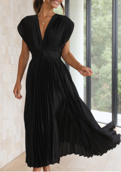Elegantes Maxikleid Leichter Stoff Damen Kleid Sommer