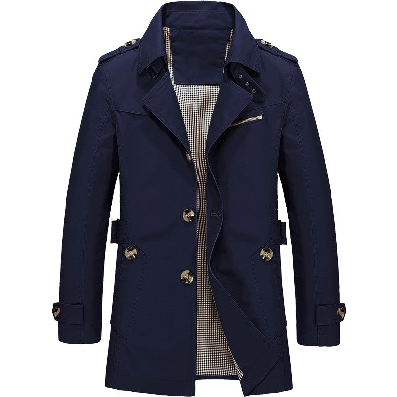 Herren Trenchcoat Klassisch Zeitlos Elegant