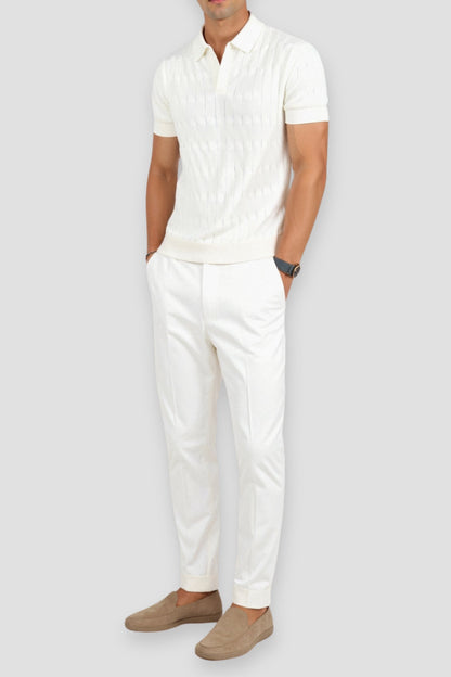Klassisches Herren Polohemd Weiß Elegantes Design
