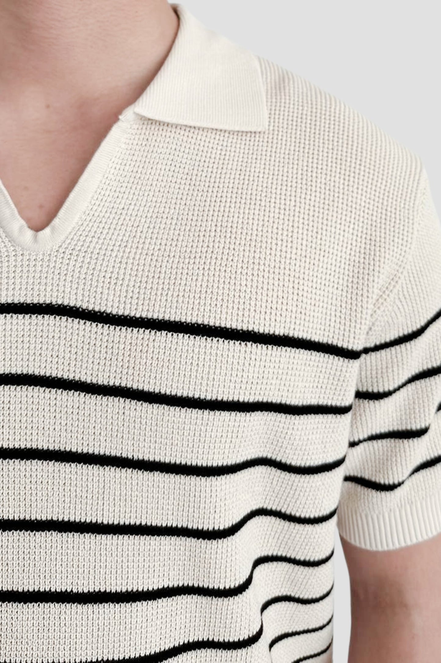 Herren Poloshirt Kurzarm Gestreift Klassisch